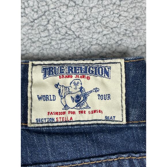 True Religion Womens Size 30 Stella Low Waisted Blue Denim Jeans - Picture 6 of 12